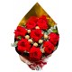 Buquê 8 Rosas Importadas + 8 Ferreros