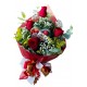 Buquê 4 Rosas Nacionais + Chocolate Degustare Coração