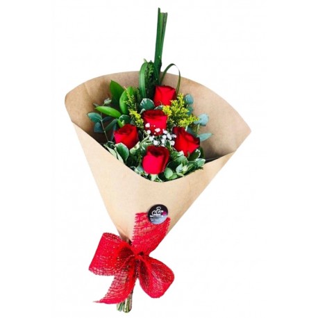 Buquê 5 Rosas Nacionais