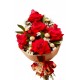 Buquê 5 Rosas Importadas + 6 Ferreros