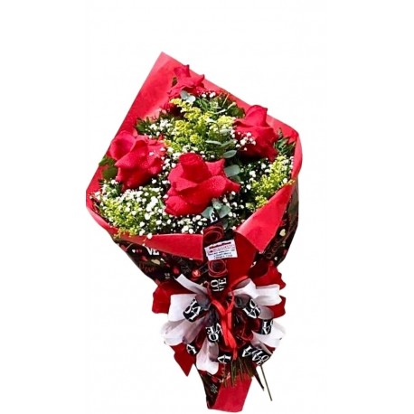 Buquê 4 rosas importadas