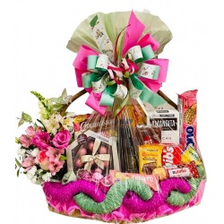 Cesta M Encanto Floral Gourmet