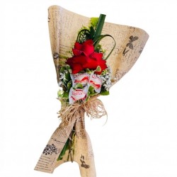 Ramalhete 1 Rosa Importada + 3 Raffaellos