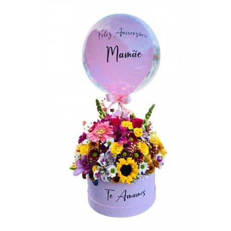 Box Flowers G Personalizada + Bubble M Personalizado